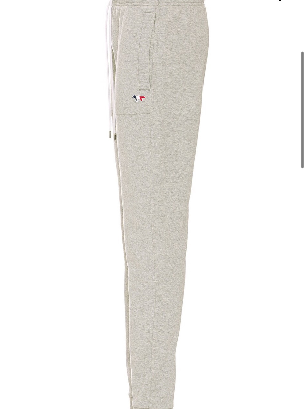 Gray Jogger Sweatpants with Small Tricolor Logo